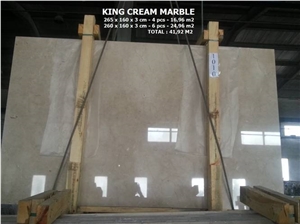 King Cream Marble - Turkish Crema Marfil, Beige Polished Marble Floor Tiles, Wall Tiles