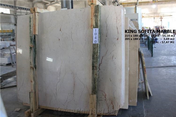 King Sofita Marble Tiles & Slabs, Light Beige Polished Marble Wall Covering Tiles, Floor Tiles