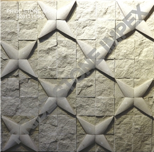 Mosaic Tile, Beige Limestone Mosaic, Wall Mosaic, Mosaic Pattern