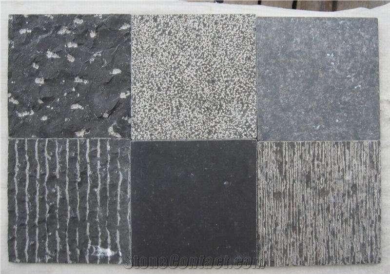 Black Limestone Special Split Walling Tiles