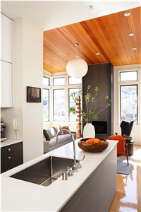 White Quartz Stone Easy-To-Clean and Resistant to Stains,Heat and Scratches for Multifamily/Hospitality Projects