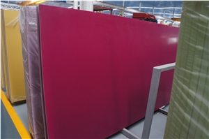 China Pure Rosy Artifical Quartz Slabs,Poblished Quartz Stone, Solid Surface Quartz