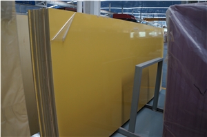 Pure Yellow Artifical Quartz Stone Slabs, Engineered Stone ,Artificial Stone Slabs,Solid Surface