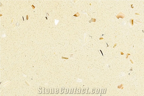 Shell White Quartz Stone Slabs,China Solid Surface Quartz