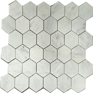 White Wooden Marble Hexagon Mosaic Tiles, Flooring Tiles, Wall Mosaic, Also Can Be Made by Carrara Bianco, Cinderella, Andesite, Etc