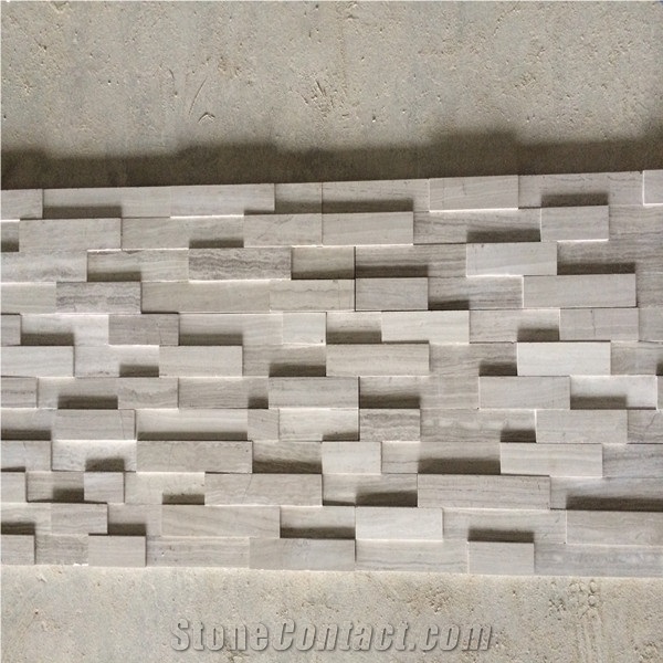 Wooden White Marble Culture Stone,Ledge Stone, Corner Stone, Wall Cladding