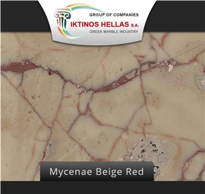 Mycenae Beige Red, Mykines Beige Marble