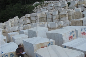 Volakas Flower Marble Blocks, White Marble Blocks Greece