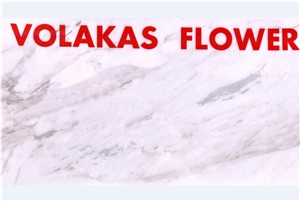 Volakas Flower Marble Tiles & Slabs, White Polished Marble Floor Tiles, Wall Tiles Greece