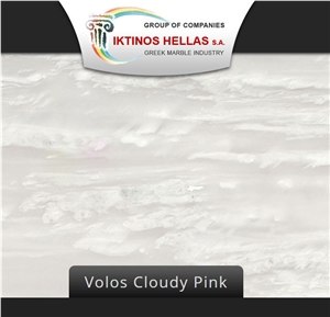 Volos Cloudy Pink Marble Tiles, Slabs