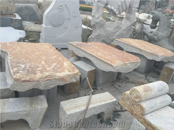 Rustic Granite Table Sets,Garden Tables