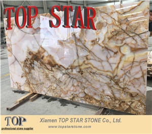 2016 New Cheapest Iran Pink Onyx Slabs & Tiles