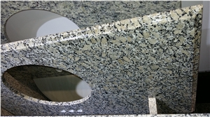 China Autumn Gold Granite Vanity Top, China Brown Color Bar Tops, Polished Surface Custom Bar Top, Island, Ogee Edge Vanity Top with Back Splashes, Laminated Edge Vanity Top