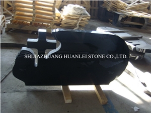 Shanxi Absolute Black Granite Tombstone, Hebei Black Granite Monument,Cross Tombstone,Gravestone,Headstone,Cemetery Tombstone