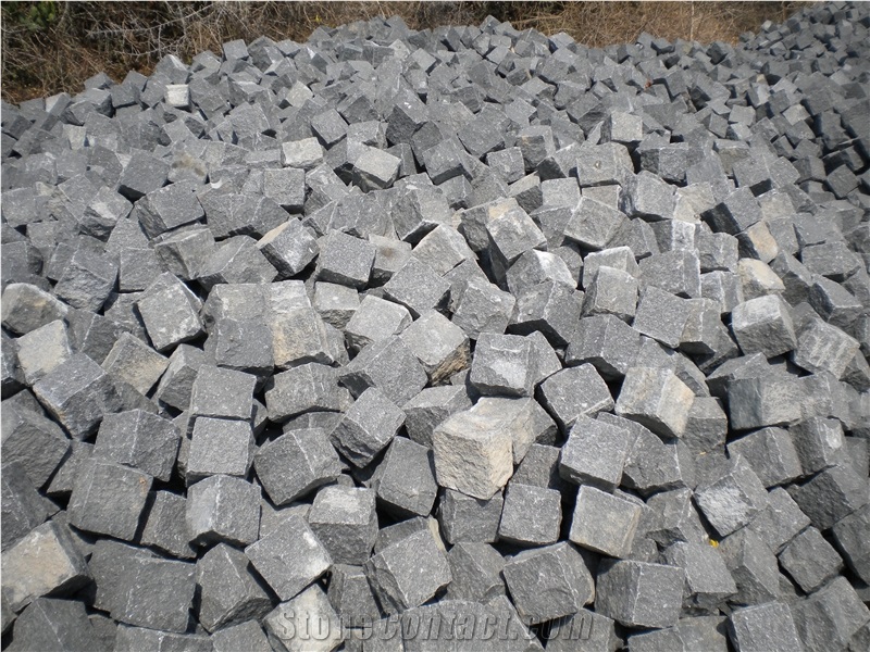 Granite Cobbles Stone, Black Granite Cube Stones & Pavers