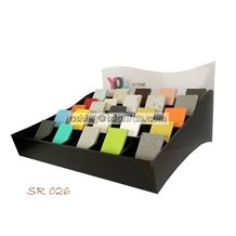 Acrylic Counter Top Custom Quartz-Marble-Granite-Stone Samples Tower Display Rack Stand Sr026-1