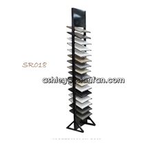 Custom Tower Shape Quartz-Marble-Granite-Timber Samples Meichandising Display Rack Stand Sr018
