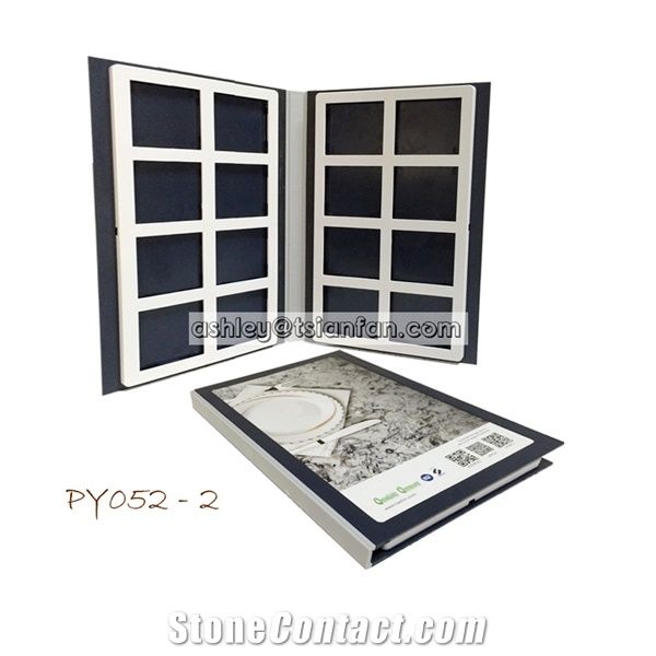 Folding Pvc Plastic Quartz-Marble-Granite Stone Display Solution Sample Book/Folder Py052-2