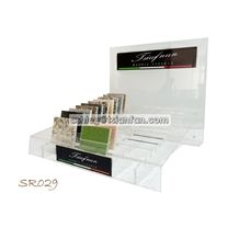 Pure Acrylic Counter Top Display Rack For Stone Samples