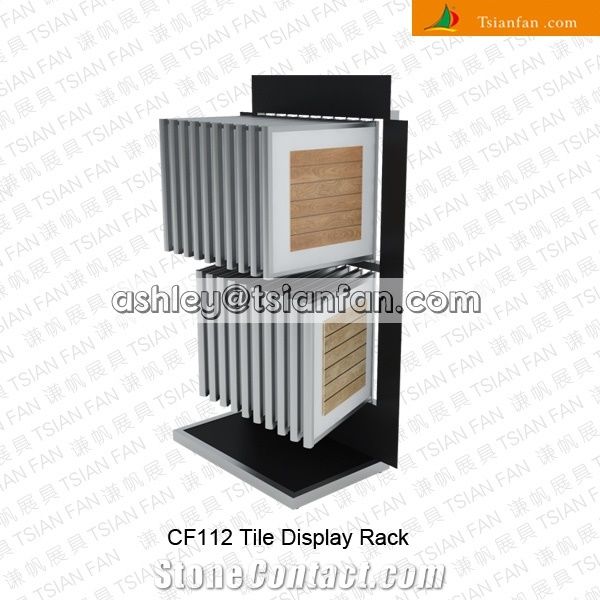 Two Rows Up-Down Ceramic Tiles-Granite-Marble Samples Showing Display Rack Stand Cf112
