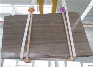 China Wood Marble Quarry Owner Coffee Wooden Marble Slabs in Stock from Block Code Jk40051