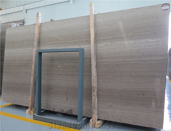 Grey Wooden Grain Marble Quarry Owner Slabs from Block Code Gb30227