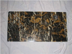 Michealangelo Marble Slabs, Black and Gold Marble Floor Tiles, Polished Marble