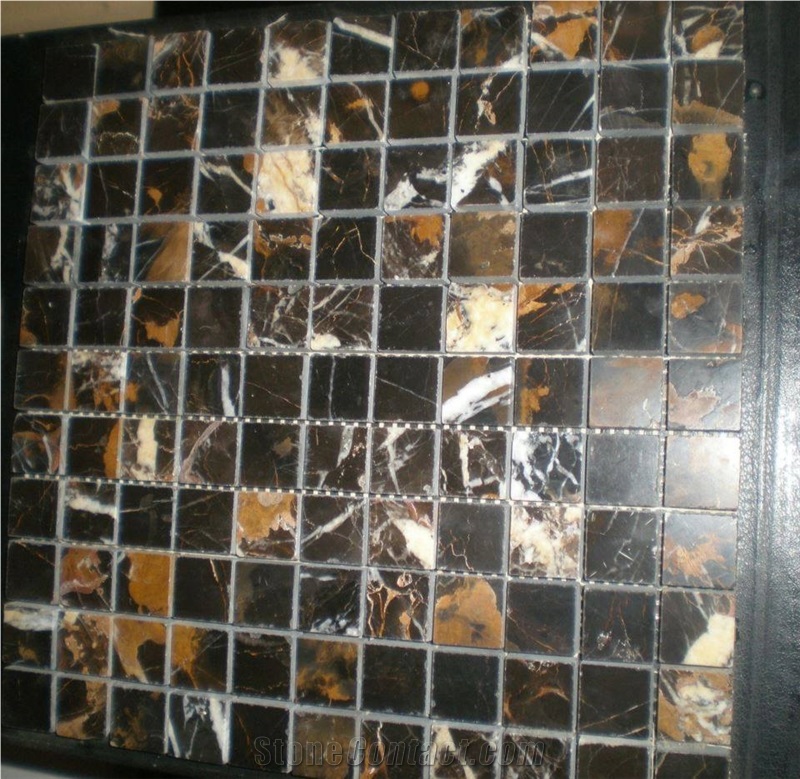 Michealangelo Marble Slabs, Black and Gold Marble Floor Tiles, Polished Marble