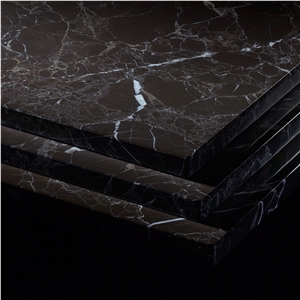 Mira Black Marble Tiles & Slabs, Polished Marble Flooring Tiles