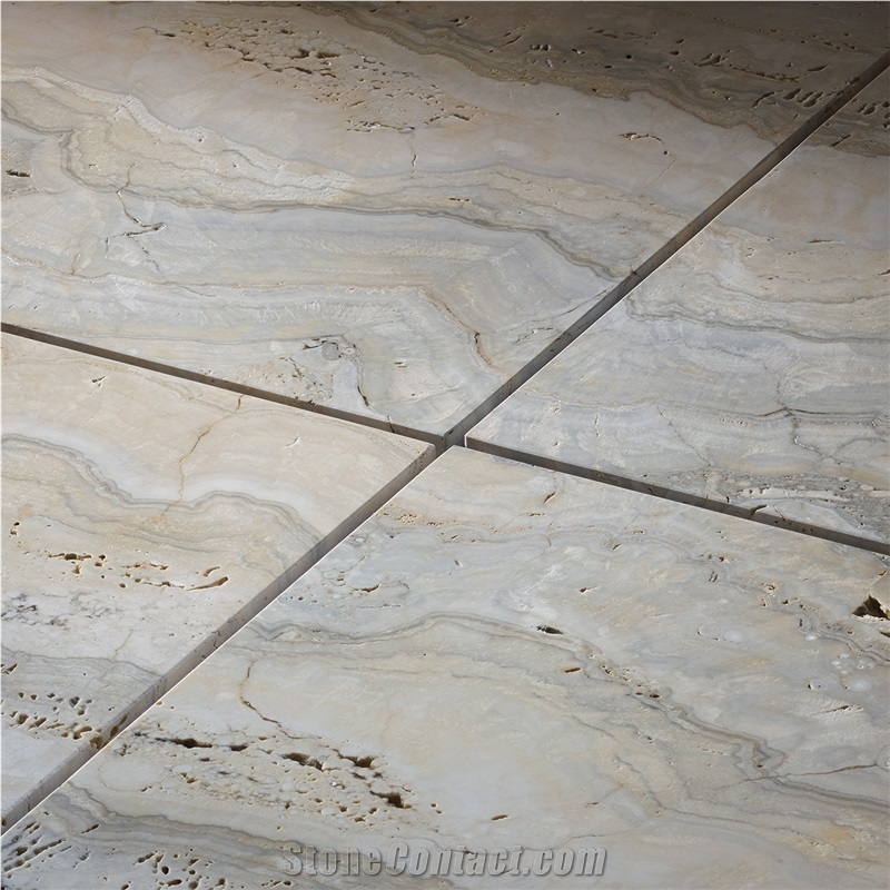 Rapolano Silver Travertine Tiles & Slabs, Grey Travertine Floor Tiles