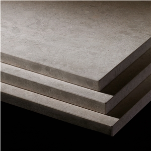 Shell Gris Marble Tiles & Slabs, Beige Limestone Flooring Tiles