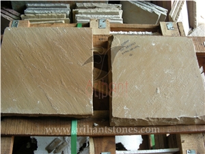 Rippon Buff Sandstone Tiles & Slabs, Beige Sandstone Covering Tiles India