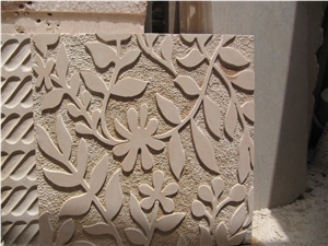 Wall Cladding 10, Brown Sandstone Walling Tiles, Wall Panel, Flower Wall Panel
