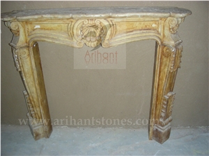 Yellow Marble Pattern 3 Fireplaces India