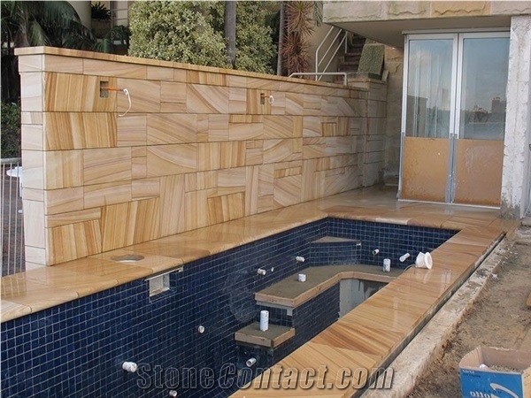 Australian Wood Sandstone Tile&Slab,Bathroom Wall
