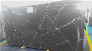 China Marquina Marble Black with Few White Veins