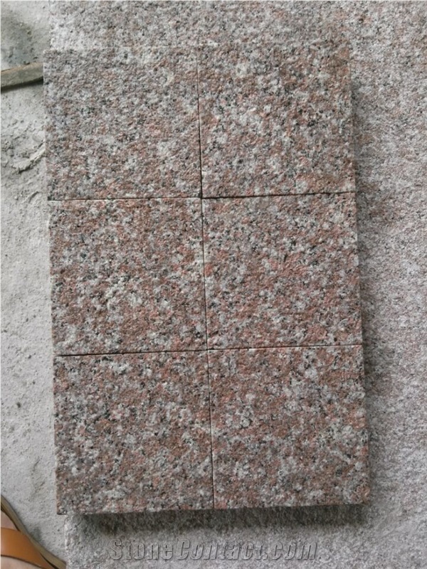 G687 Granite Slabs & Tiles, Peach Granite Flamed Finished