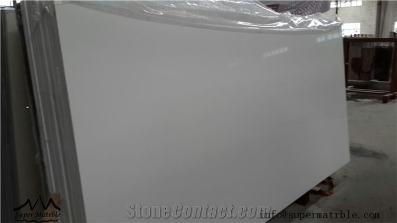 Pure White Quartz Slab Engineered Stone