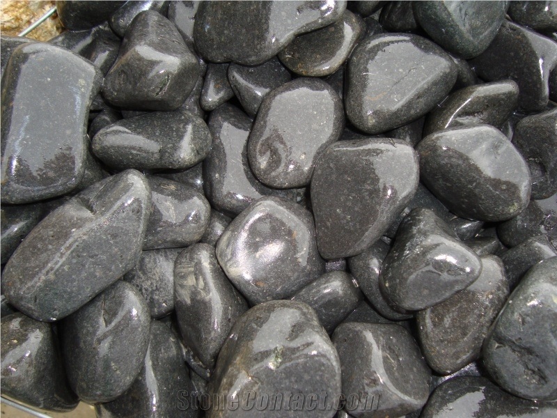 Black Basalt Tumbled Pebbles