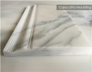 Calacatta Marble - Calacatta Base, White Marble Molding & Borders