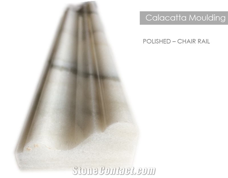 Calacatta Marble - Calacatta Chair, White Marble Molding & Borders Turkey