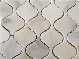 Calacatta Mosaic - Etoile, White Marble Mosaic Polished