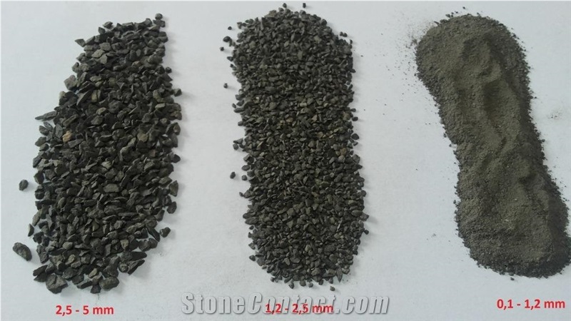 Basaslt Black Sand 1,2 - 2,5 Mm, Black Basalt Pebble & Gravel