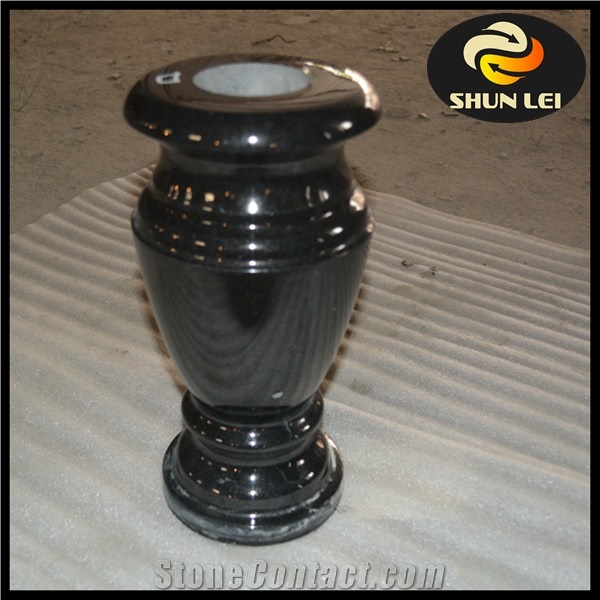 Antique Marble Vase, Granite Vases China Black Granite Monumental Vases