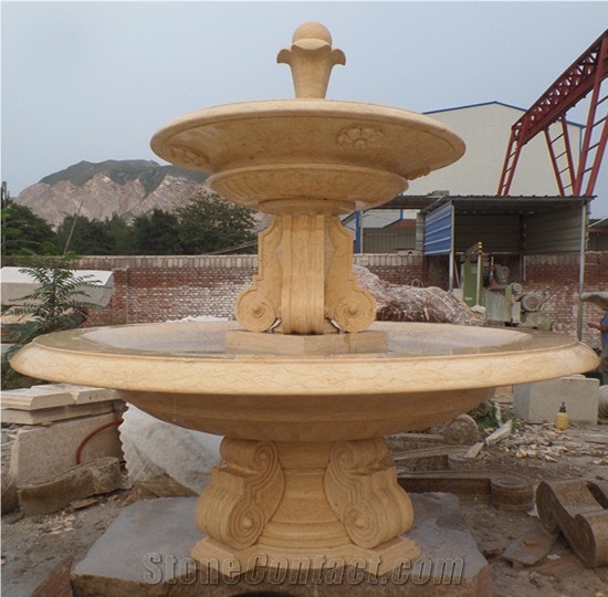 Beige Marble Garden Fountains
