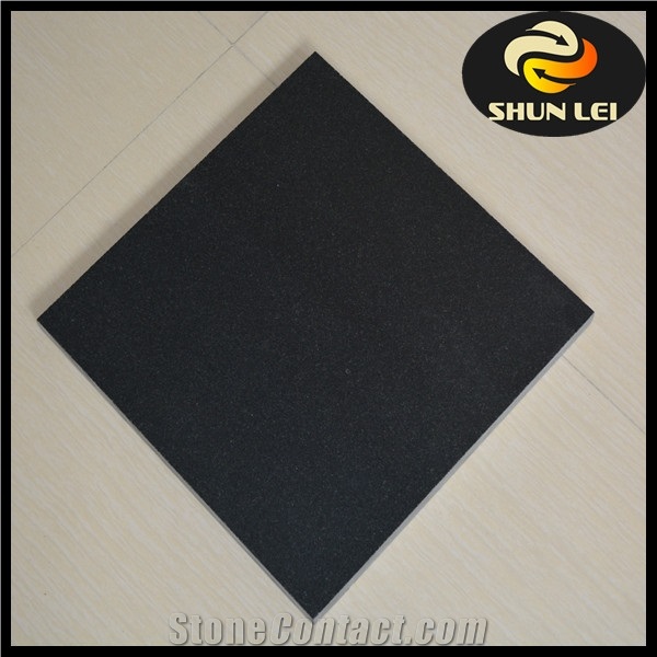 Black Granite Flooring, Shanixi Black Granite Tiles