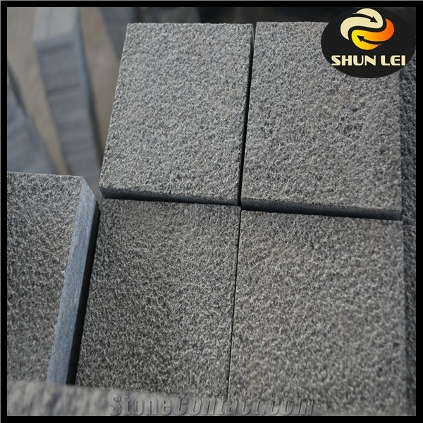 Shanxi Black Granite Cube Stone, Black Granite Factory
