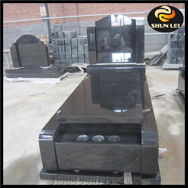 China Absolute Black Granite Polished Monument & Tombstone