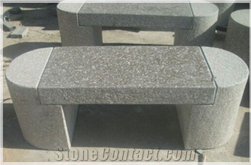 China Grey Granite Garden Bench