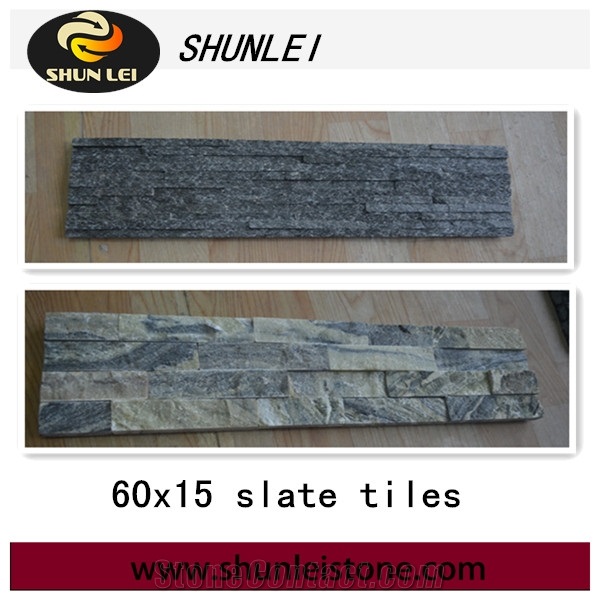 China Grey Slate Cultured Stone,Wall Cladding Stone